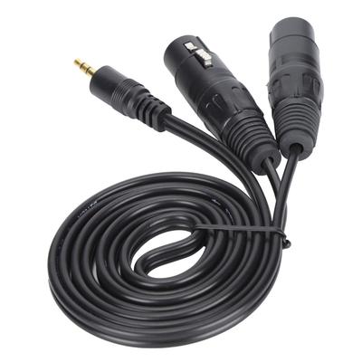 3.5mm Connector To Dual XLR Female Microphone Cable Connect Condenser Microphone Audio Line3.5XLR 1.5m