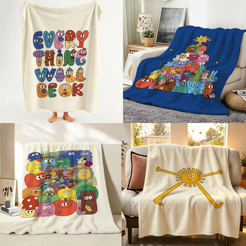 Illustrator N Nina D Dzyvulska Throw Flannel Throw Blanket Suitable for Sofa Living Room Bedroom