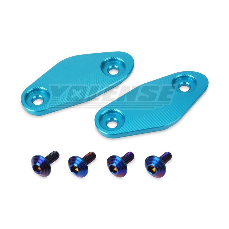 Motorcycle CNC Aluminum Rearview Mirrors Seat Decorative Cover Mirror Base Brackets For 675SR-R 675SR 675 SRR SR