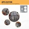 2Pcs Multipurpose Square Metal Outlet Box Covers Flame Retardant Raised Designs for Switches Receptacle Safety