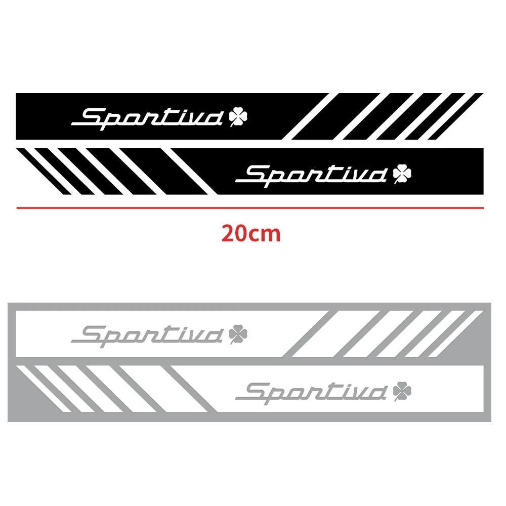 UHNPV1 TFLGX1 2PCS Car Side Rearview Mirror Body Decoration Sticker Decal Styling For Alfa Romeo TZ3 Sportiva Stelvio 147 156 Auto Accessories