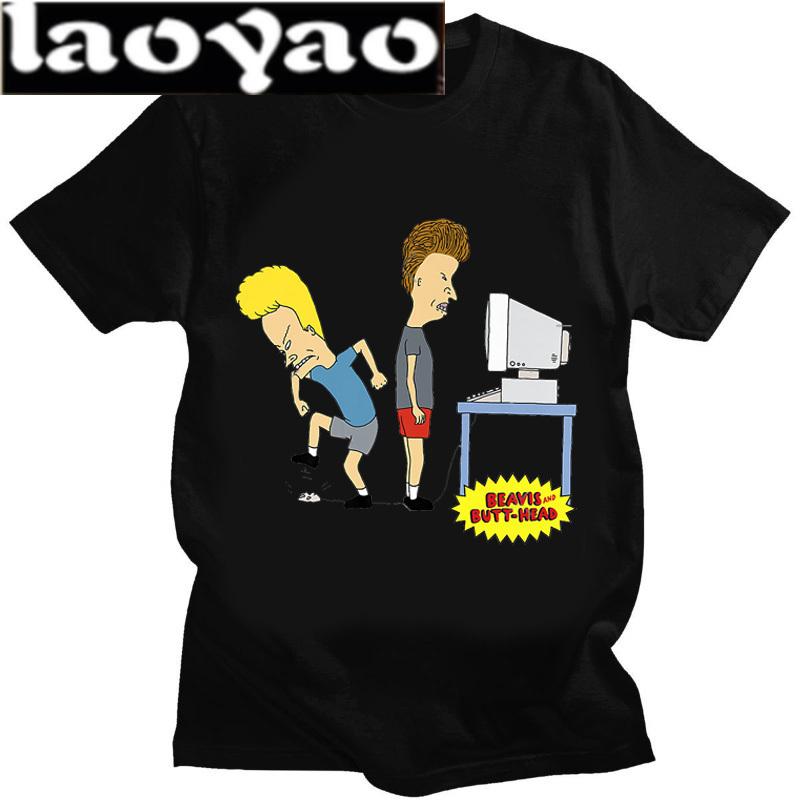 Beavis and Butthead BB Newest TShirt for Unisex Around The Christmas Tree Round Collar Basic Distinctive Birthday Gift Tops