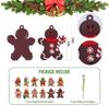 12pcs Gingerbread Man Ornaments for Christmas Tree, Assorted Gingerbread Ornaments, Gingerbread Christmas Ornaments