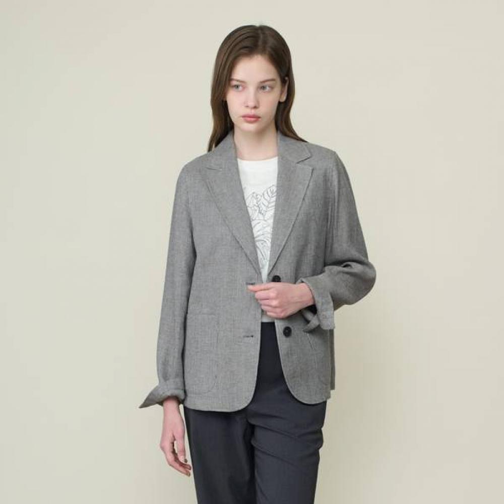 BCBG Gingham Linen Jacket B6m4j126