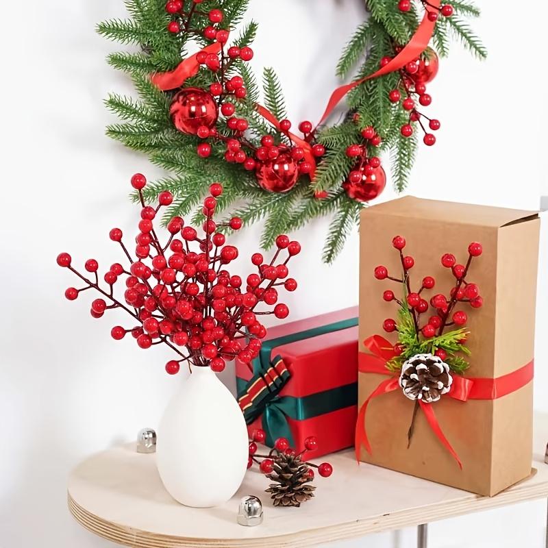 Rote Beerenzweig Kirsch-Simulation Kleine Rote Frucht Dekoration, Hochzeits-Valentinstags-Blumen-Accessoires Weihnachtsdekorationen