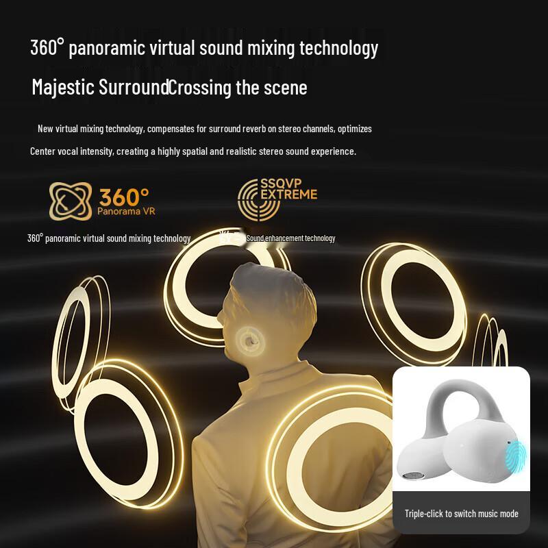 OKSJ HM-20 Bone Conduction Clip-On Wireless Earphones