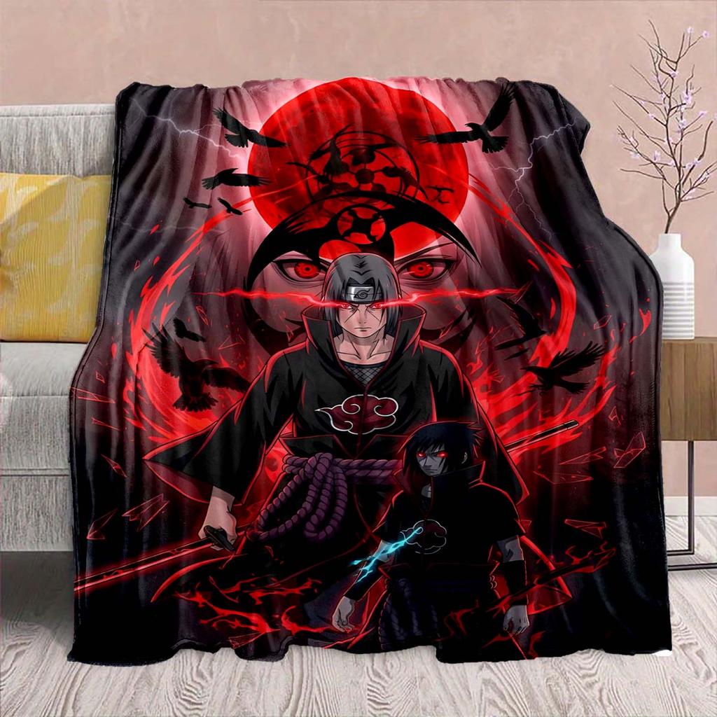 Naruto Anime Flannel Blanket - Soft Warm Perfect for Sofa, Bedding Camping Travel Office Home Decor -QJY