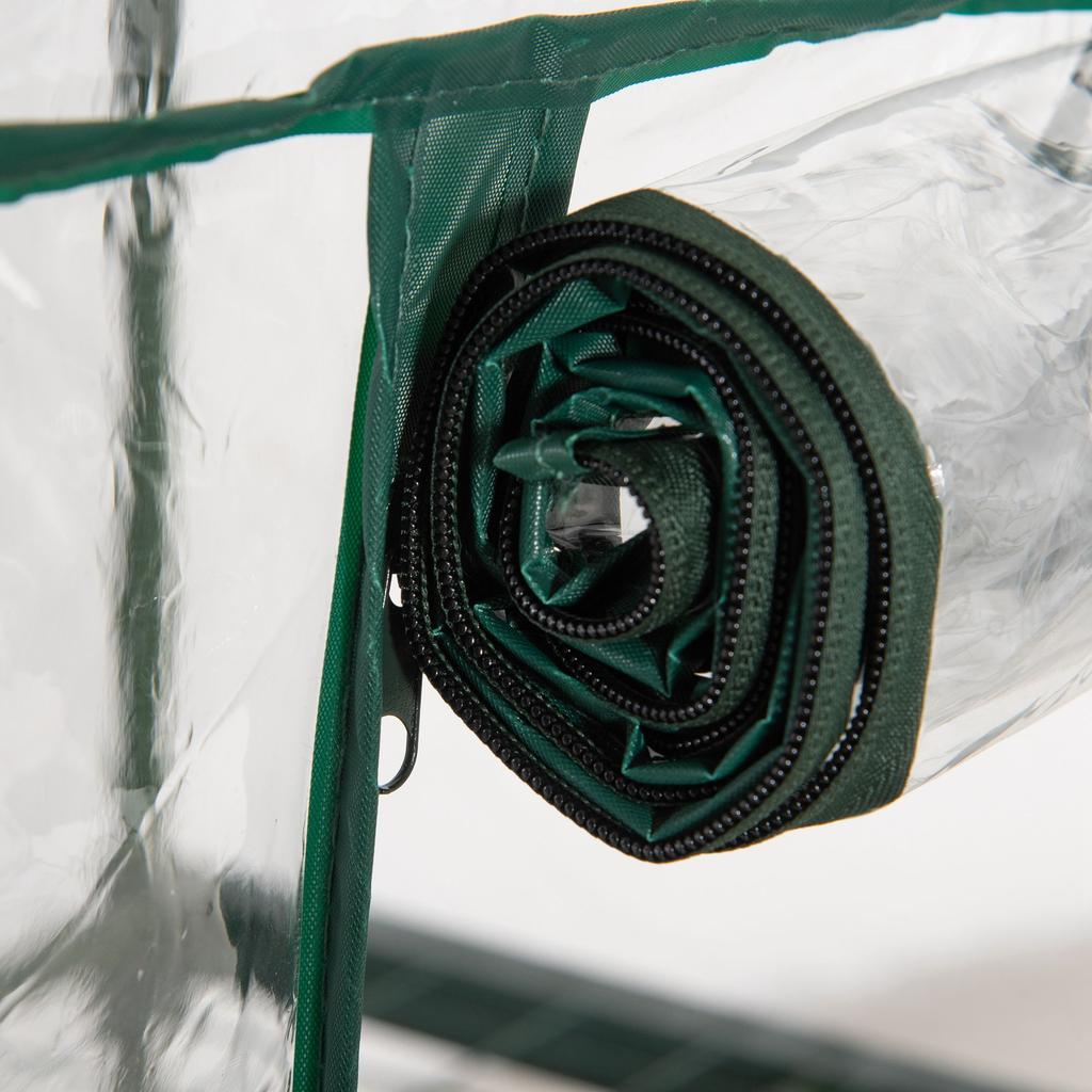 Greenhouse with Shelves, Winter-Proof Foil Greenhouse Hothouse for Balcony, 69 x 49 x 125 cm, Transparent