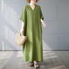 Summer Travel Retro Long Skirt Cotton Linen Dress