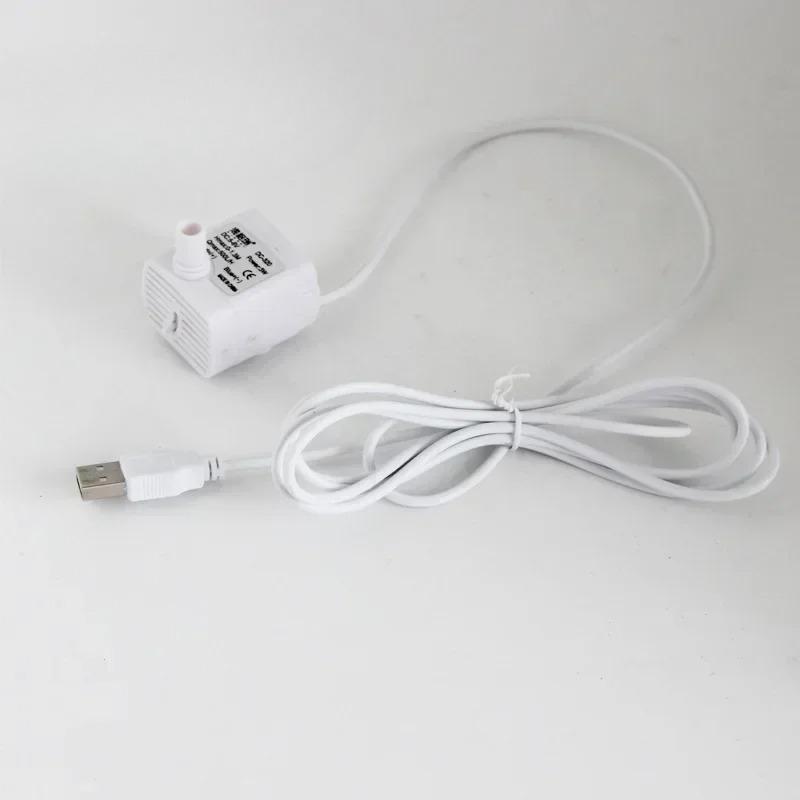 DC 5V USB 3W 40dB Ultra-Quiet Mini Submersible Pump 500L/H Pet Water Dispenser Replacement for Cat Fountain Aquarium Pool