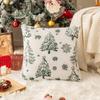 Delicate Christmas Plush Pillowcase Xmas Tree Pattern Soft Knitted Pillow Cover Home Decor Square Cushion Cover for Couch