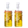 2-Piece 1L Glass Fermentation Set – Pickling Jar with Weights and Airlock for Sauerkraut, Kimchi, Kombucha, and Pickles