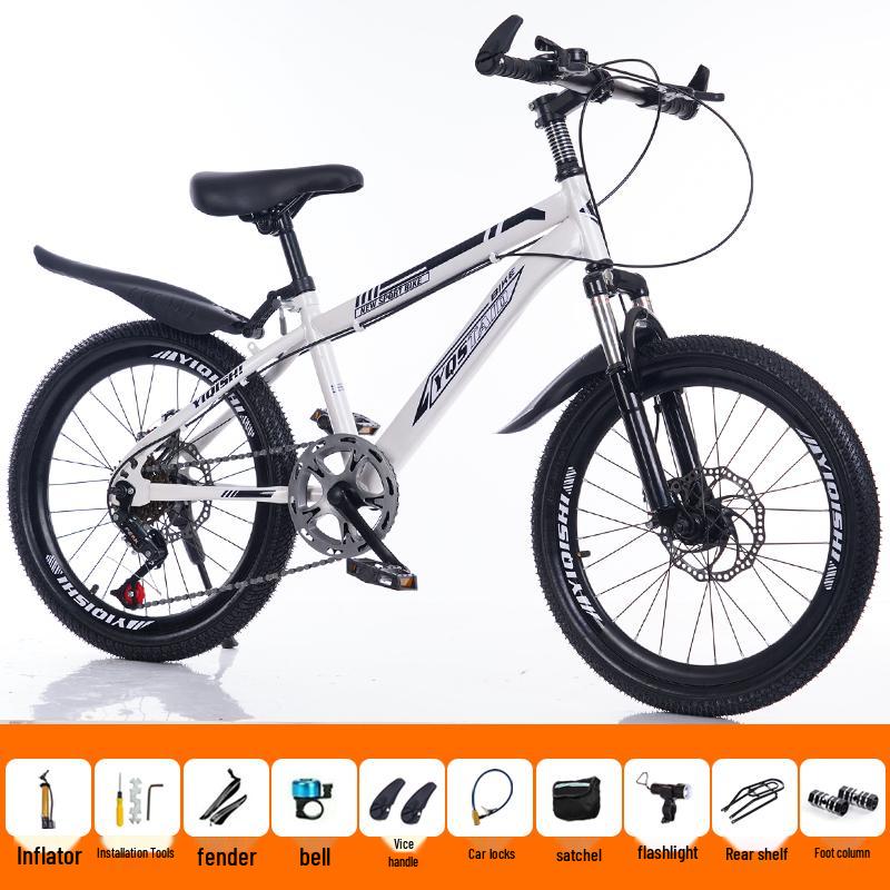 Children's Mountain Bike: Variable Speed, Disc Brake, Ages 6-12, Suitable for Boys, Girls, and Teens