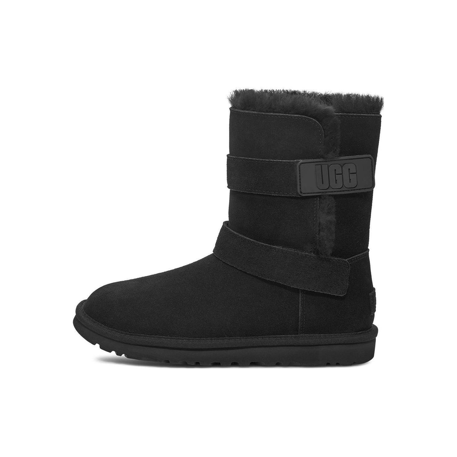 (WMNS) UGG Bailey Graphic Logo Strap Boot  Black  Women s 1137074-BLK EU 36