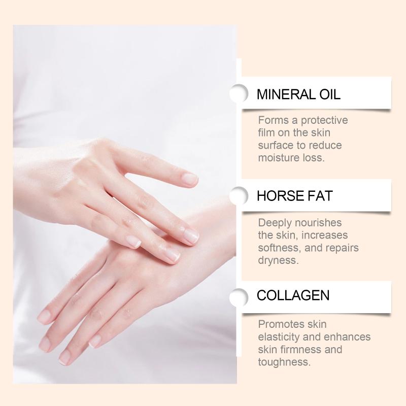100G Horse Oil Hand Cream Nourish Dry Skin Moisturizing Soften Anti Cracked Repair Skin Barrier Fragrant Brighten Hand Care