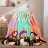 Manta de Cazadores de Demonios K-Pop Manta Caliente de Franela de Anime Regalo para Fans Adecuada para Ocio en Casa Camping Viajes Manta Multifuncional