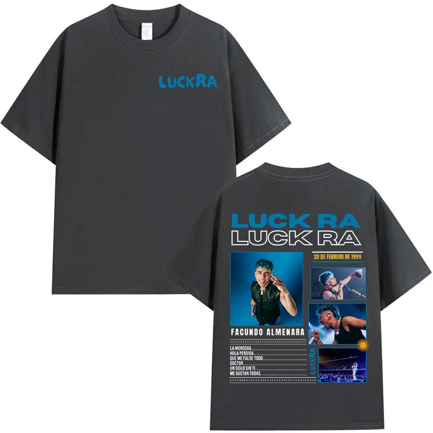 Rapper Luck Ra FACUNDO ALMENARA Album 2025 Graphic T Shirts Hip Hop Fashion Cotton Short Sleeve T-shirt Unisex Streetwear