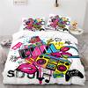 American Hip-hop Style Street Music Graffiti Printed 3D Bedding Set Duvet Cover Sets with Pillowcase Twin Full Queen King Size