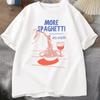 Více Špaget Méně Starostí Tričko Unisex Dámské T-shirt s Těstovinami Unisextal Zdraví La Dolce Vita Tričko Zábavné Grafické Estetické Oblečení