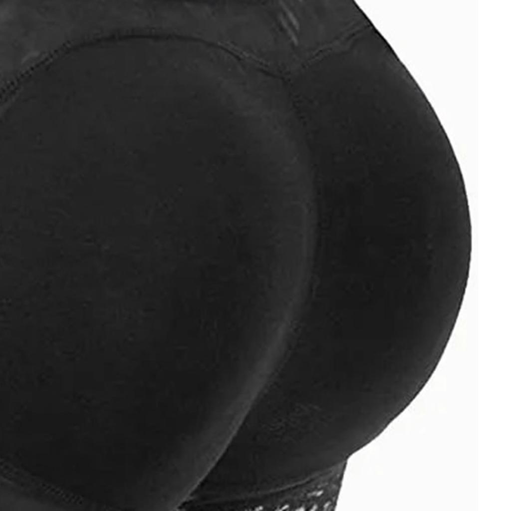 Women Butt Padded Enhancer Underwear Buttock Lifting Removable Sponge Pad Hip Lift Shorts Black M