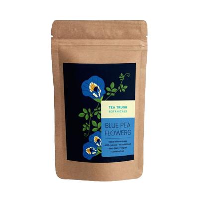 Clitoria-Blumentee (50 g), Blaue Erbsenblumen, Teekoffer