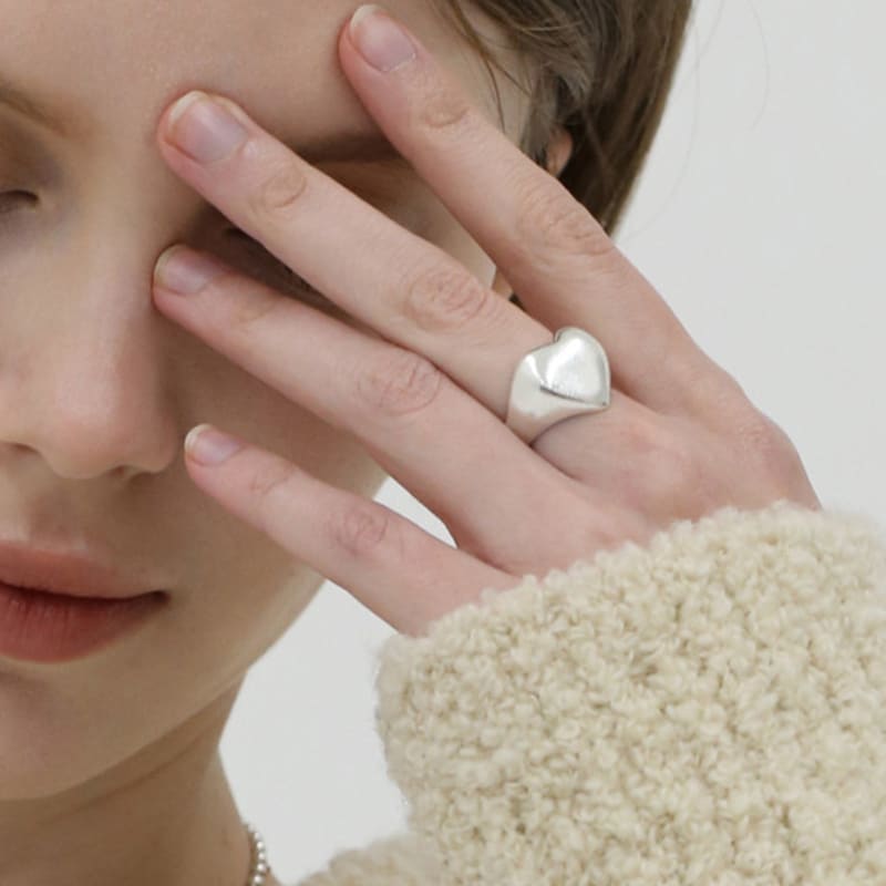 REINDEER [SILVER 925] HOLIDAY HEART RING 02