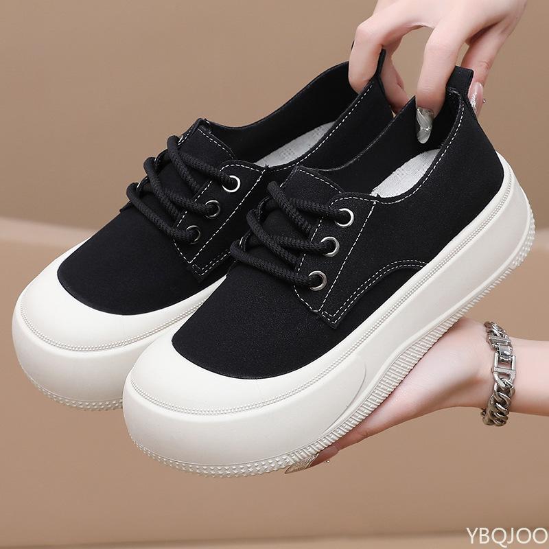 Women's thick soled height increasing shoes spring autumn new styles fashionable versatile simple comfortable shoes