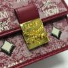 [Pre-Owned] Printed Metal Leather Chain Shoulder Crossbody Wallet - Excellent #1J633M2