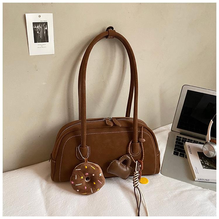 Retro Simple Fashion Baguette Bag Autumn New Pillow Bag Underarm Bag Women's Fashionable Casual Shoulder Bag