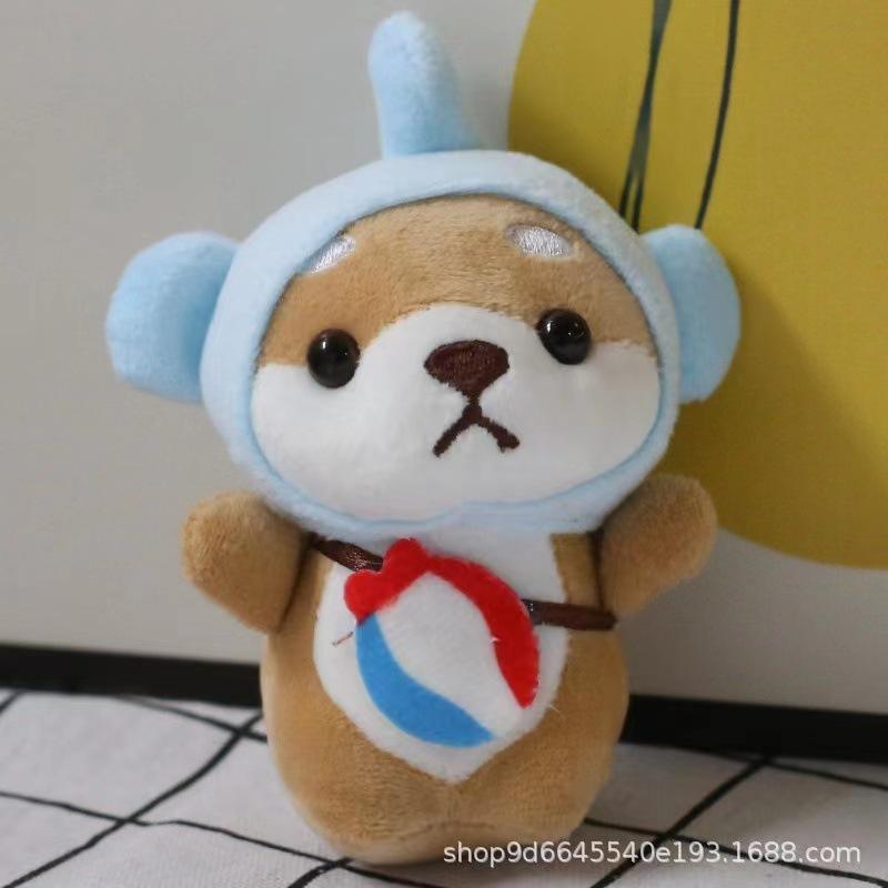 Cute Puppy Akita Dog Little Fox Plush Toy Corgi Small Mini Doll Hanging Decoration