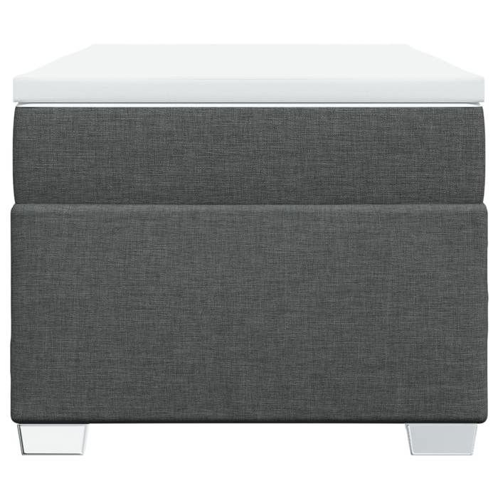 Maison Exclusive - Sommier à lattes de lit avec matelas Gris foncé 80x200 cm Tissu
