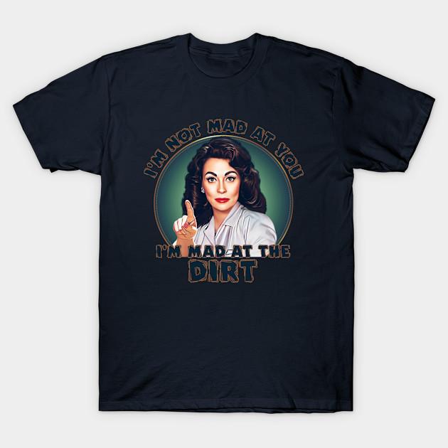 

Men Black Print T-shirt Mommie Dearest - Mad At The Dirt No-Cut Transfer Paper Print Cotton Tshirt 4XL Темно-синій