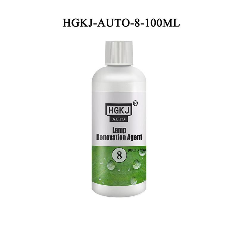 Headlight Restorer HGKJ 8 Car Lights Polishing Kit Chemical Repair Renovation Auto Detailing Liquid Polymer Protect Coating