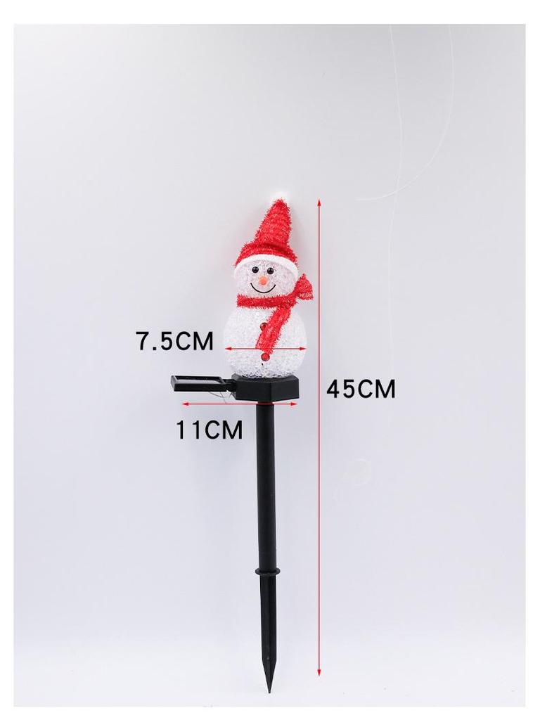 2024 Outdoor Solar Snowman LED Lights – Waterproof, Courtyard Christmas Decoration, Ground Insert, String Lighting