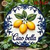 Zitrone Italienische Keramik Wandkunst Ciao Bella D Flaches Dekor Küche Esszimmer Schild