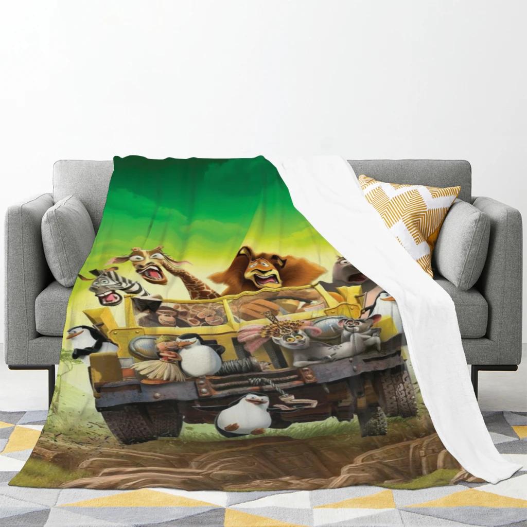 Coperta in Flanella Confortevole Madagascar Soffice Morbida Decorazione Camera da Letto Coperte per Divano Piumone Casa e Decorazione