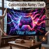 Game Controller Theme Throw Blanket Custom Name Text Personalized Blanket Soft Cozy Blanket for Home Sofa Bed