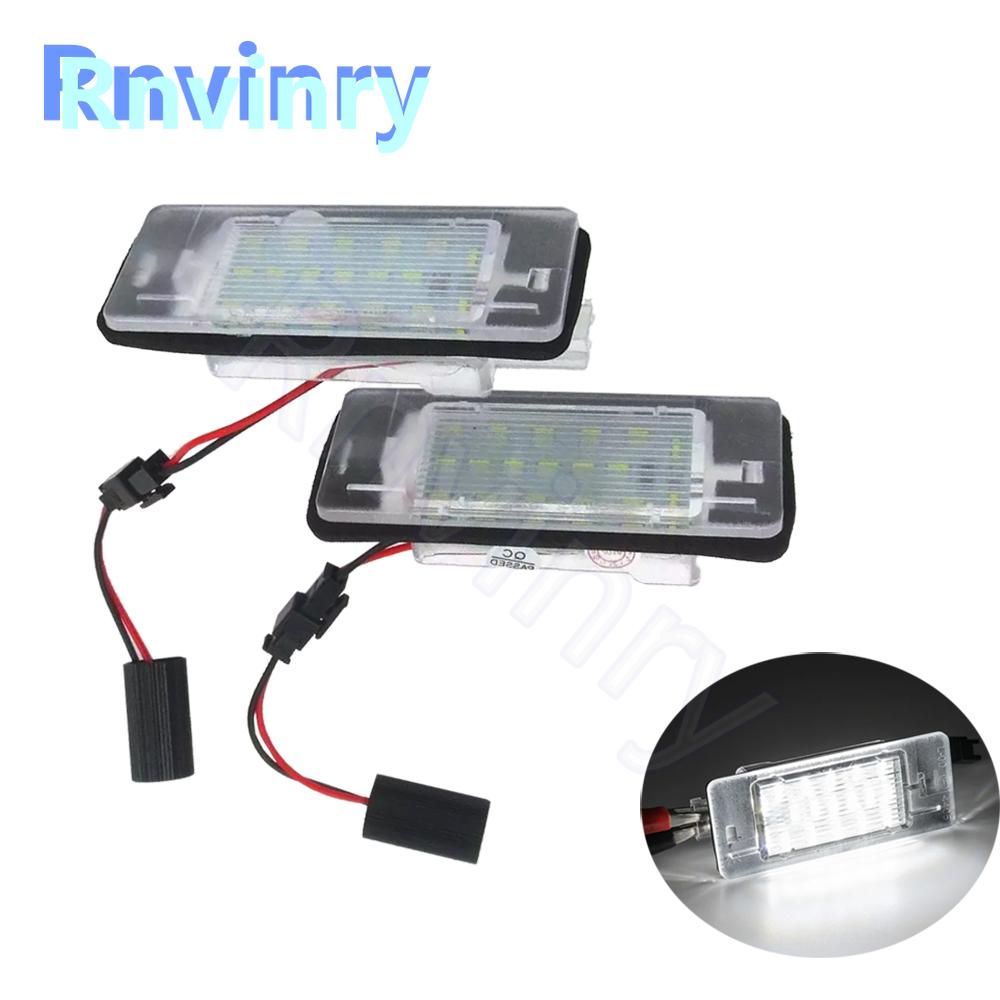 2pcs LED License Plate Light For Opel Vectra C Estate 2002-2008 OEM#93180083 6223510 Error Free Number Plate Lamp Canbus