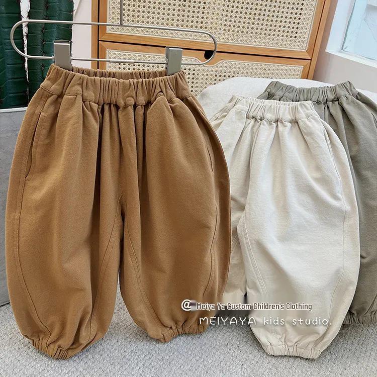 Toddler Boys' Soft Lantern Harem Pants - Spring/Autumn Mori Style Fashion