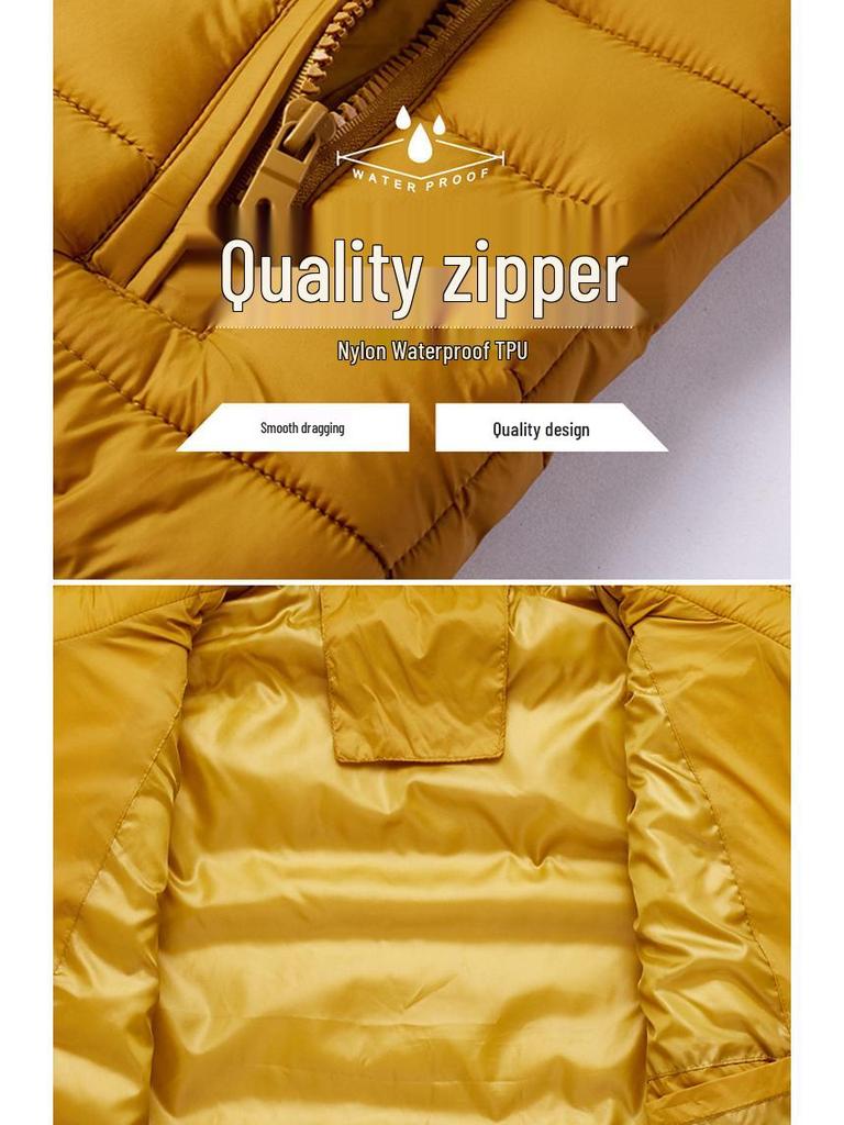 Men's Light Cotton Ribbed Zipper Vest with Pockets for Autumn and Winter