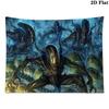 Aliens Wall Tapestry Aesthetic Wall Hanging Printed Fabric Blanket Decorative Tapestries for Bedroom Living Room Home Decor