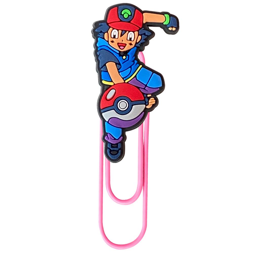 Pikachu Large Cartoon Paperclip: Creative U-Shape PVC Bookmark for Office Supplies