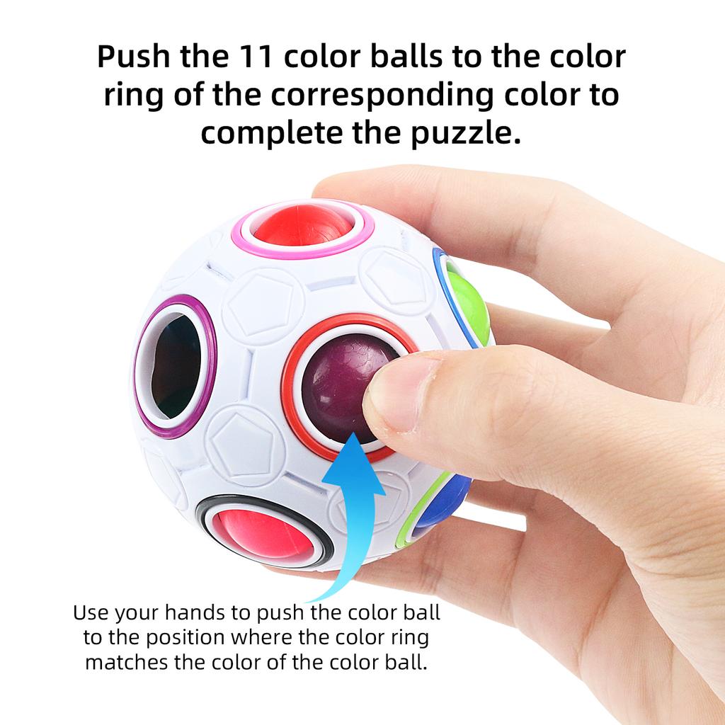 12 Hole Pressing Magic Ball Rainbow Ball Finger Football Alien Cube Finger Magic Ball Stress Relieving New Unique Toy