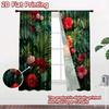 2D Flat Printing 2pcs Curtain Drapes Tropical Jungle Leaves Digital Printed Polyester Drapes Festive Holiday Perfect for Indoor