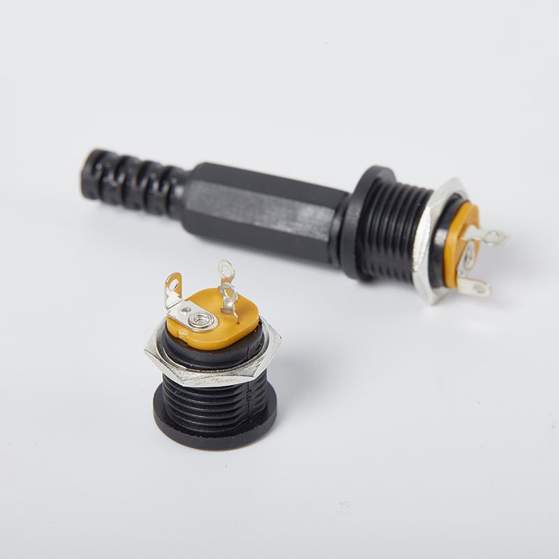 5Pcs Male Plug+5Pcs Dc022 Socket Female Jack Screw Nut Panel Mount Connector 12V