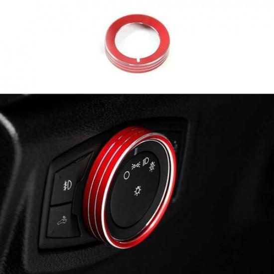 2015- Function Control Button Button Trim Red Aluminum For Ford Mustang 1PCS