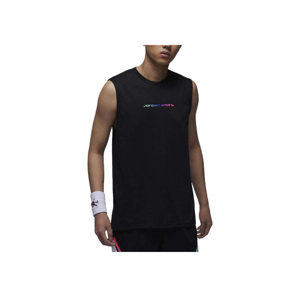 Jordan Logo Print Round Neck Soft Comfortable Casual Sports Quick Dry Sleeveless Vest Men Vests Black HF6590010