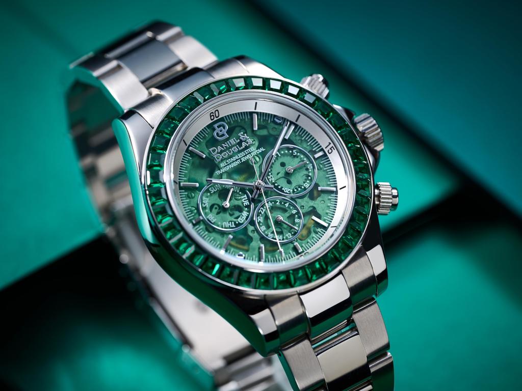 Daniel Douglas Automatic Analog Gold and Silver & Men's Watch, DD8812, (Green)