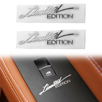 Limitierte Edition 3D Metallische Aufkleber, Set aus 2 Stück, Abziehbild, Auto, Motorrad, Silber