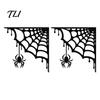 Weather Resistant Metal Craft 2Pcs Spider Web Corner Wall Art, Signs Outdoor Decor, Gothic Artistic Decor Minimalist Aesthetic Sculpture